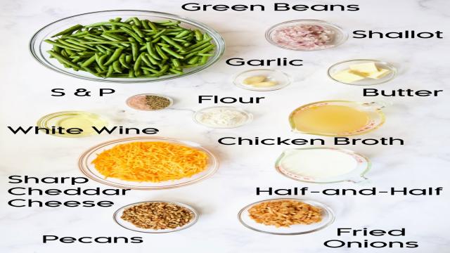 Ingredients for Cheesy Green Bean Casserole