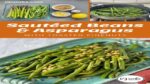 Green beans and asparagus cooking in a pan